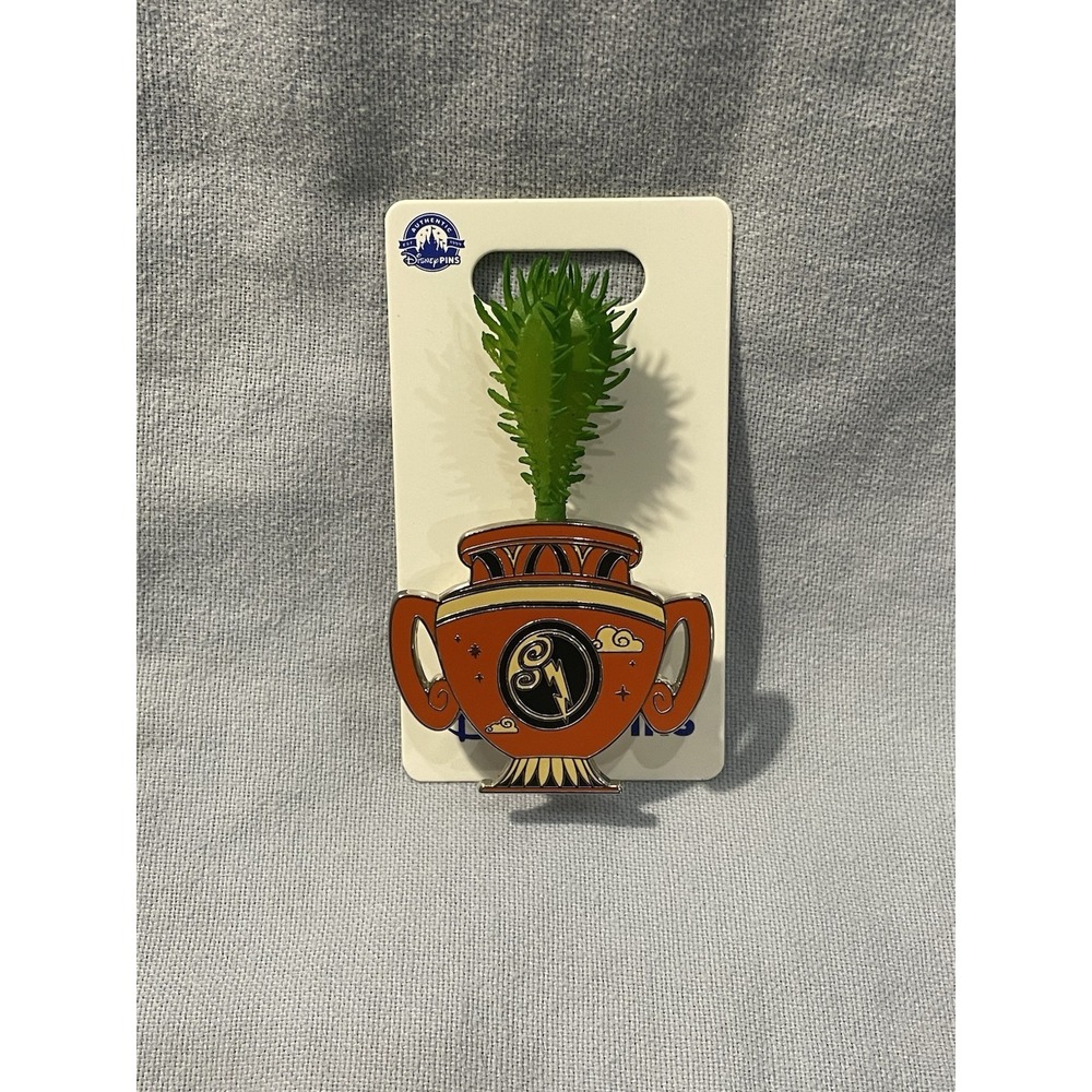 NEW Set of 4 Disney Parks Succulent Planter Pins - Chip, Lamp, Hercules, & Apple - Picture 5 of 5